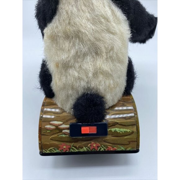 1950’s Vintage Battery Operated Panda Bear Pouring Drink Tin Litho Toy Untested - Picture 10 of 16